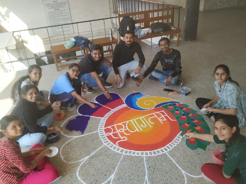 Rangoli making activity under saptdhara. AY: 2022-23